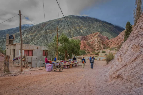 Purmamarca Jujuy 2019 Oversigt Purmamarcas Traditionelle Marked Jujuy Argentina - Stock-foto