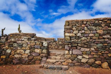Unesco dünya mirası listesinde yer alan Tilcara harabelerinden Pucara'nın güzel bir manzarası