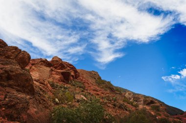 Purmamarca, Jujuy, Arjantin 'deki ünlü Seven Colors Hill manzarası