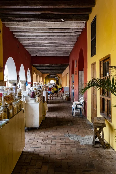 Cartagena Indias Kolumbia 2017 Tradycyjny Rynek Centrum Miasta — Zdjęcie stockowe
