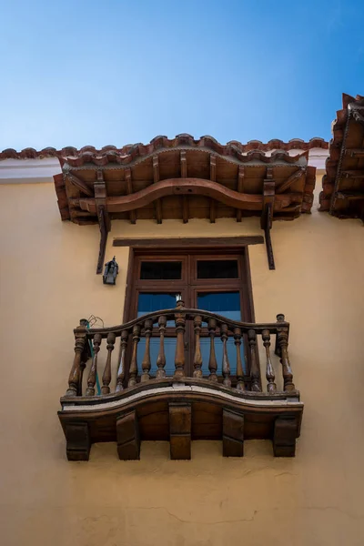Cartagena Indias Kolumbia 2018 Typowy Kolonialny Balkon Cartagena Indias — Zdjęcie stockowe