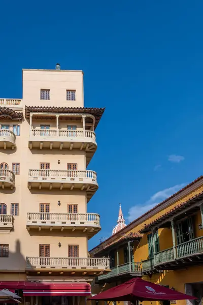 Cartagena Indias Kolumbien 2018 Ein Typischer Kolonialer Balkon Von Cartagena — Stockfoto