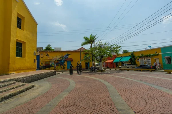 Cartagena Indias Kolumbie 2018 Pohled Sousedství Getsemani — Stock fotografie