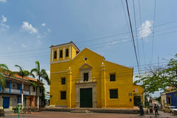 Cartagena Indias Colômbia 2018 Vista Igreja Santisima Trinidad Bairro Getsemani — Fotografia de Stock