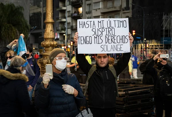 Buenos Aires Argentina 2020 Protestan Contra Intención Del Gobierno Reformar —  Fotos de Stock