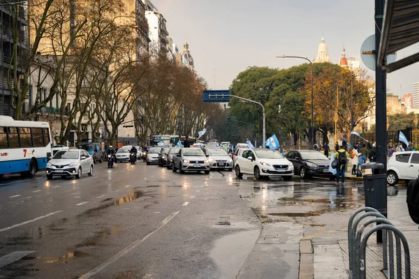 Buenos Aires Argentinië 2020 Mensen Protesteren Tegen Het Voornemen Van — Stockfoto