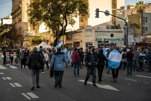 아르헨티나 부에노스아이레스 2020 정부의 의도에 반대하는 사람들 — 스톡 사진