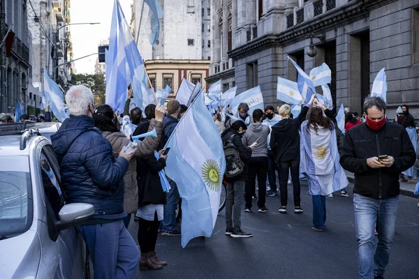 Буенос Айрес Аргентина 2020 Люди Протестують Проти Намірів Уряду Реформувати — стокове фото