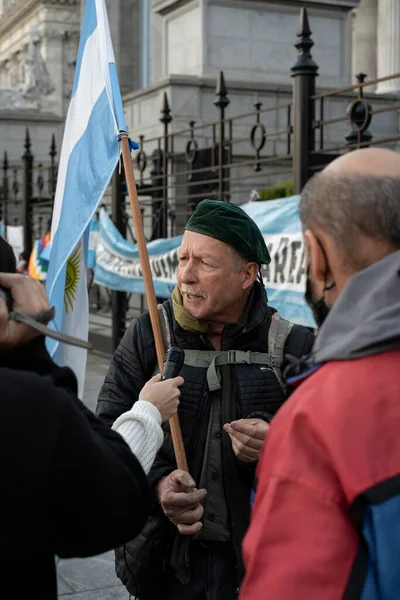 Buenos Aires Arjantin 2020 Hükümetin Adalet Reformunu Protesto Eden Insanlar — Stok fotoğraf