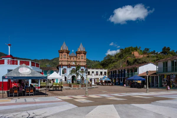 Guatape Antioquia Colômbia 2018 Vista Cidade Guatape — Fotografia de Stock