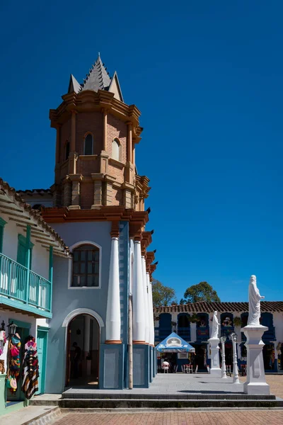 Guatape Antioquia Colombia 2018 Vista Del Pueblo Guatape — Foto de Stock