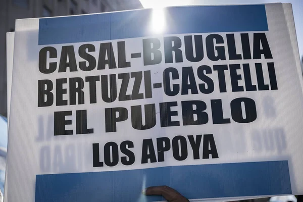 Buenos Aires Argentina 2020 Pessoas Que Protestam Contra Quarentena Política — Fotografia de Stock