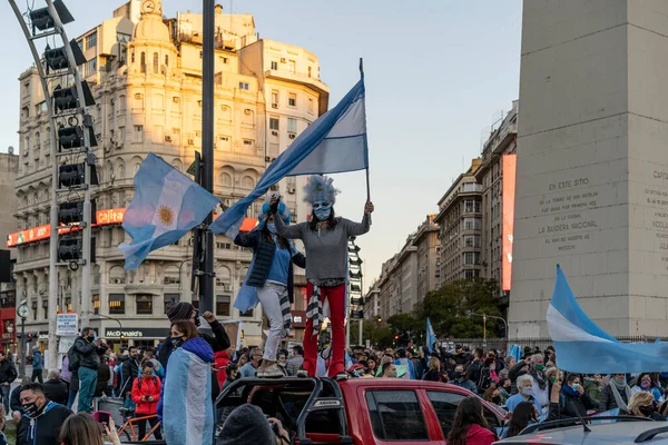 Buenos Aires Argentina 2020 Persone Che Protestano Contro Quarantena Politica — Foto Stock