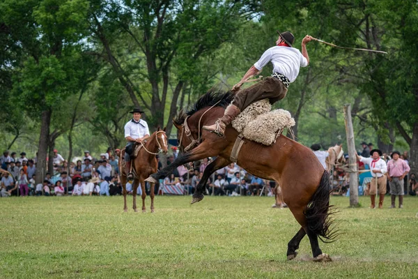 San Antonio Areco Provincia Buenos Aires Argentina 2019 Jinete Gaucho — Foto de Stock