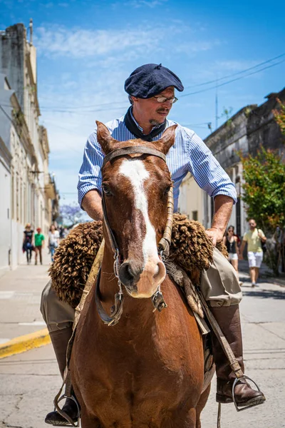 San Antonio Areco Provincia Buenos Aires Argentina 2019 Gaucho Cavallo — Foto Stock