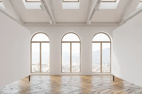 Simular Galería Pósters Interior Con Grandes Pancartas Horizontales Paredes Blancas — Foto de Stock