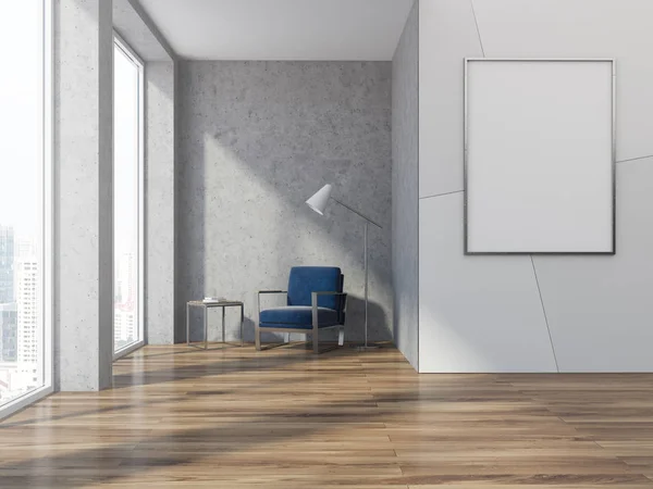 White Geometric Wall Pattern Empty Living Room Interior Wooden Floor — Stock Photo, Image