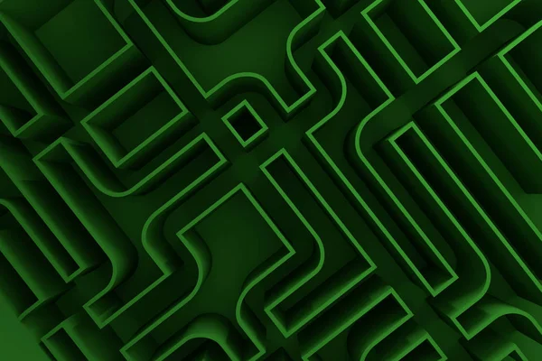 Ovanifrån Grön Vägg Labyrint Med Inga Synliga Utgång Begreppet Val — Stockfoto