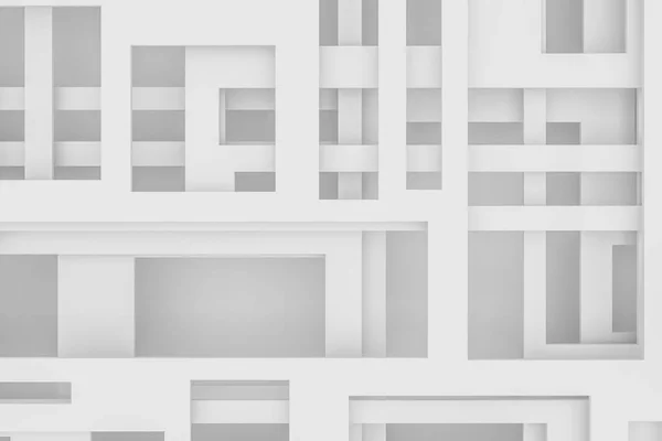 Abstracte Witte Grijze Geometrische Patroon Achtergrond Met Rechte Hoek Vormen — Stockfoto