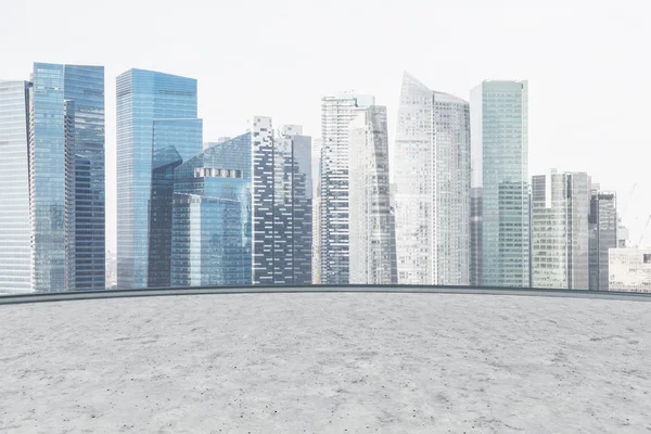 마천루와 건물의 발코니에서 Cloudless 스카이 케이프 렌더링을 — 스톡 사진