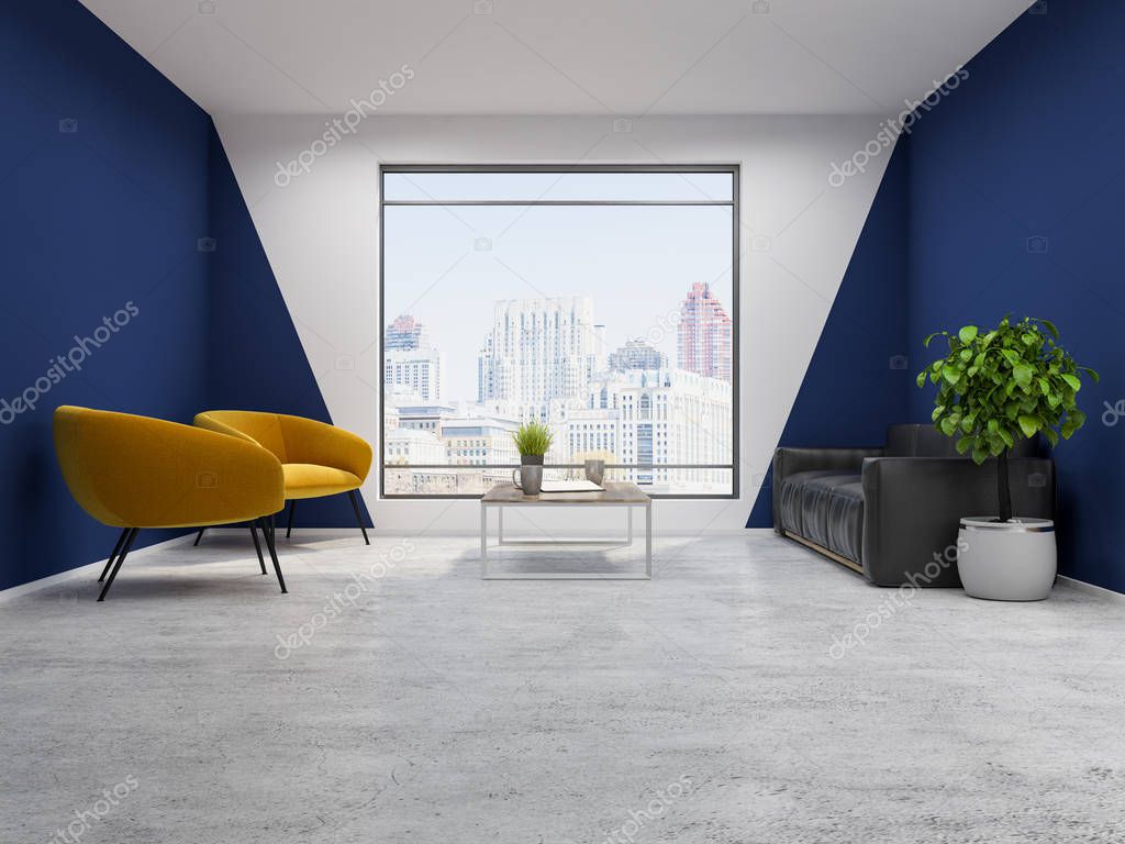 Sala D Divano Attesa Ufficio Loft Moderno Ufficio Zona D'attesa Con