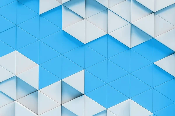 Abstrakte Dreieckige Fliesen Hintergrund Weiße Und Blaue Fliesen Design Und — Stockfoto