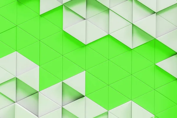 Αφηρημένο Τριγωνικό Πλακάκια Φόντου Άσπρα Και Πράσινα Κεραμίδια Έννοια Του — Φωτογραφία Αρχείου