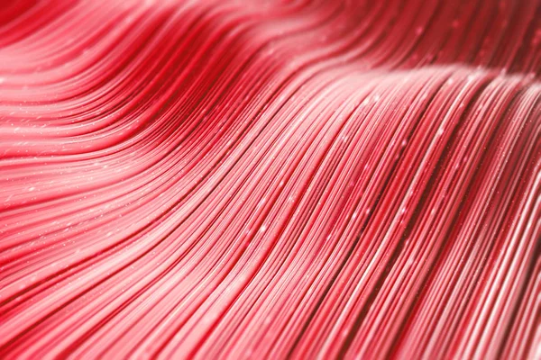 明るい赤い表面に波を抽象化します 創造性と想像力の概念 レンダリング コピー スペース — ストック写真