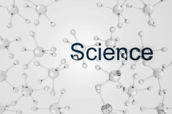 Modelos Moléculas Abstratas Transparentes Brilhantes Sobre Fundo Cinza Claro Ciência — Fotografia de Stock