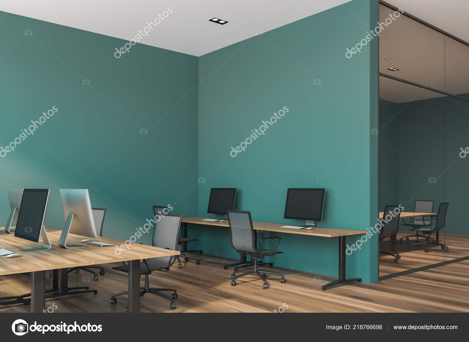 Dark Green Office