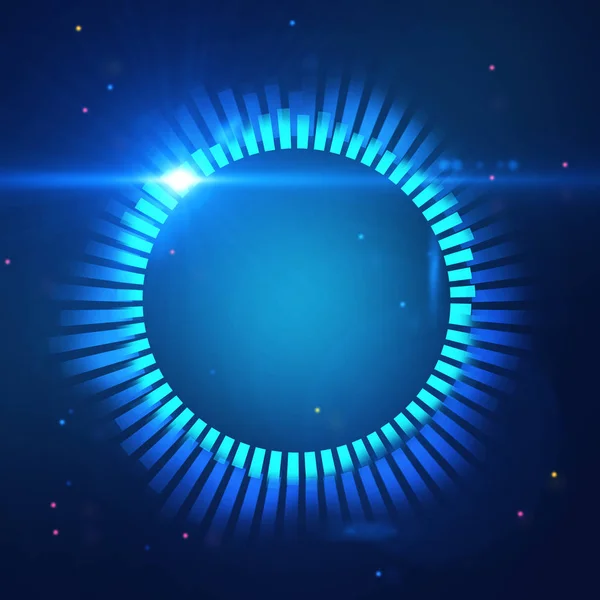 Glowing Blue Immersive Hud Gui Interface Dark Blue Background Concept — Stock Photo, Image
