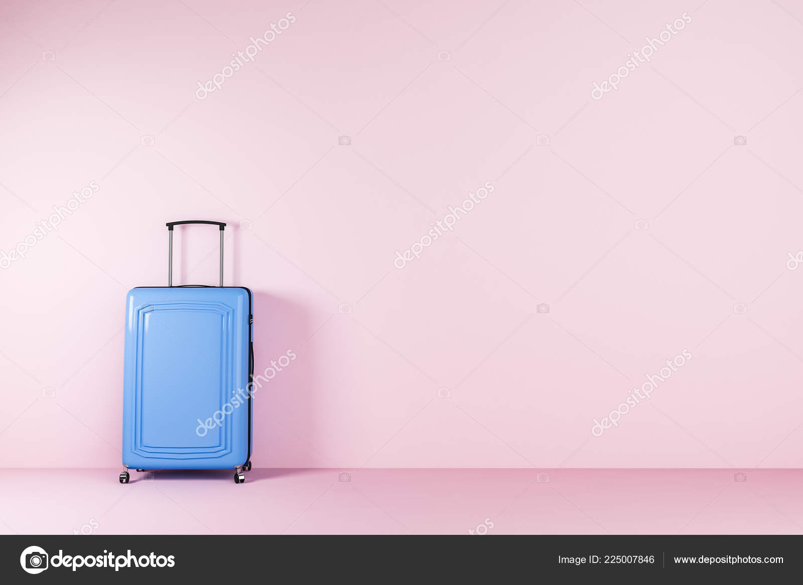 pink and blue suitcase