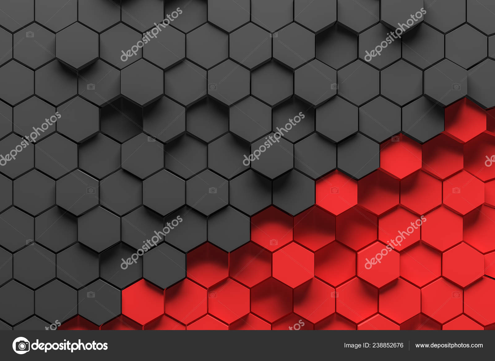 Abstract Background Made Black Red Hexagons Different Height Concept  Creativity Stock Photo by ©denisismagilov 238852676