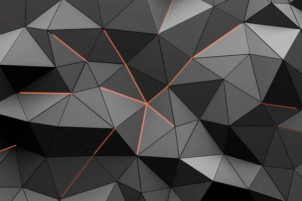 Abstrato Fundo Triângulos Pretos Com Bordas Vermelhas Pretas Conceito Criatividade — Fotografia de Stock