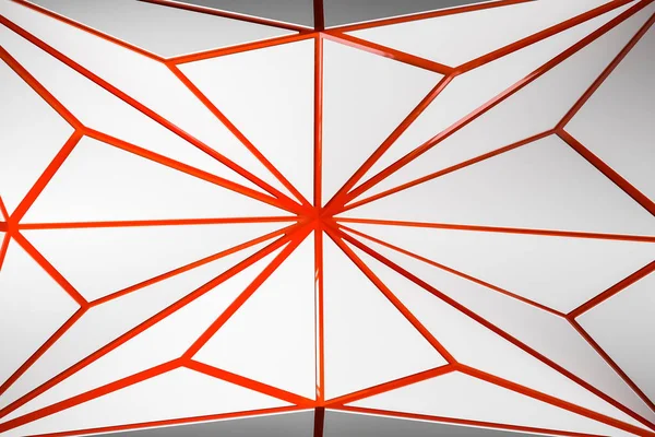 Abstrakter Hintergrund Mit Weißen Und Orangen Geometrischen Mustern Konzept Von — Stockfoto