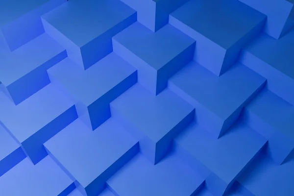 Fondo Abstracto Hecho Cubos Azules Entrelazados Vista Superior Concepto Publicidad — Foto de Stock
