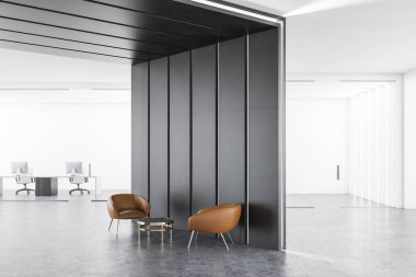 Beyaz ofis bekleme odasında