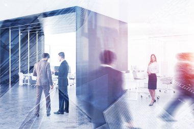 İnsanlar beyaz ve gri açık alan office köşesinde