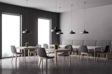 Köşe kanepe ve sandalye ile çatı Restoran