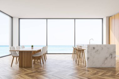 Panoramik mutfak ve barıyla