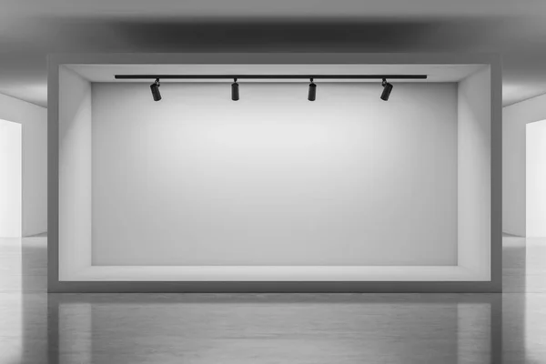 ギャラリーの照明と空間をモックアップします。 — ストック写真