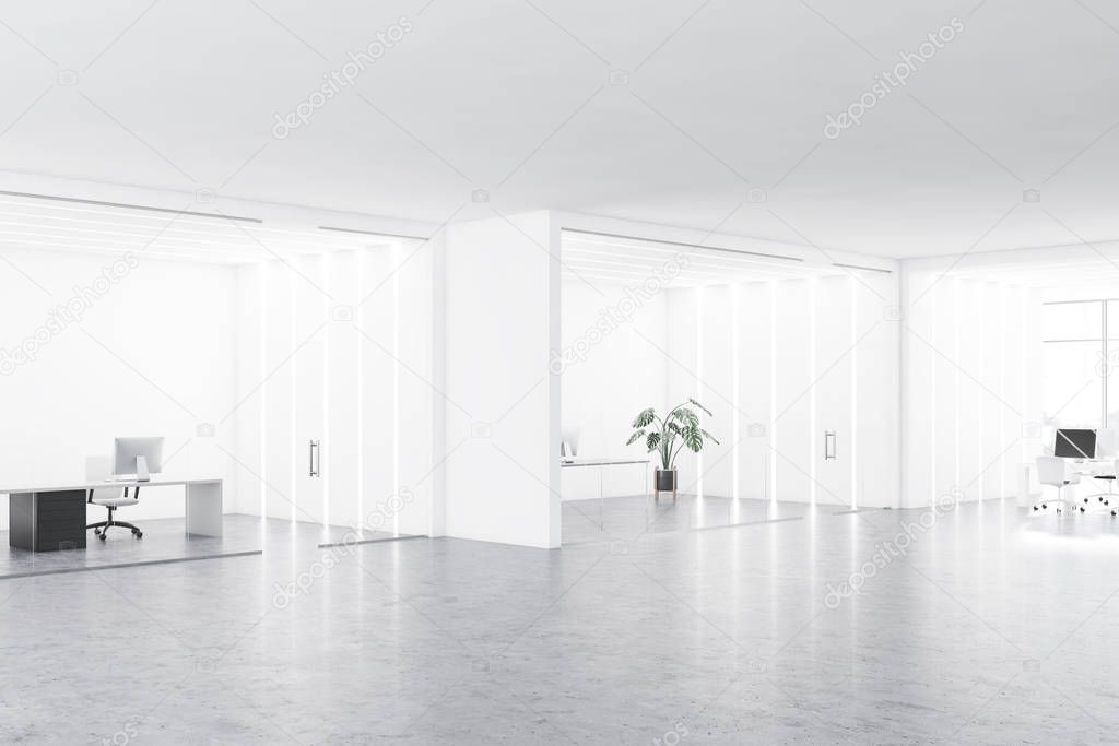 Lobby of modern white office