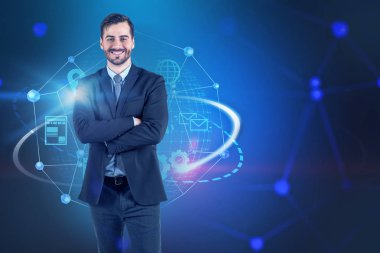 Gülümseyen iş adamı, Internet simgeleri