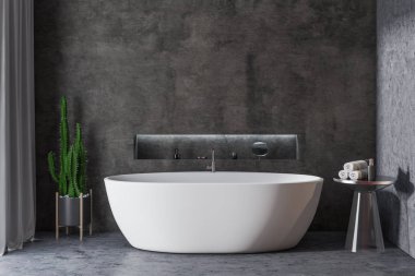 Beton banyo iç küvet ile