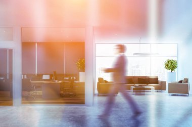 Adam mavi Yöneticisi office ve lounge alanı