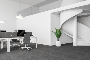 Açık alan office köşe merdiven ile
