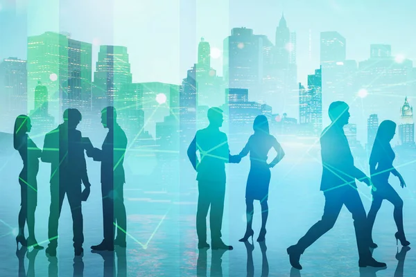 İş adamları yeşil City, ağ arabirimi