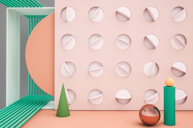 Soyut pembe geometrik arkaplan