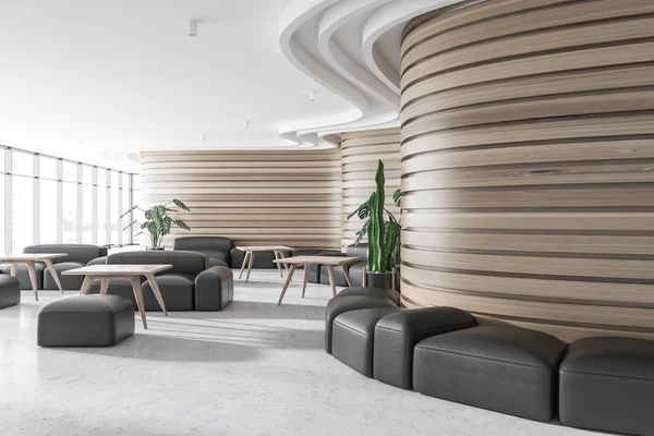 Ahşap ofis bekleme odası iç