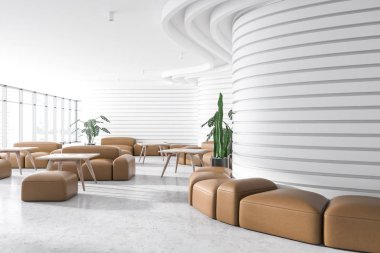 Beyaz ofis bekleme odası iç